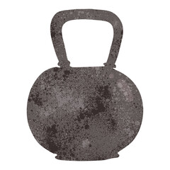 freehand retro cartoon 40kg kettle bell weight