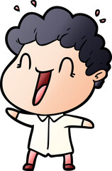 cartoon happy man