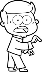 cartoon shocked man