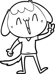 cartoon laughing dog