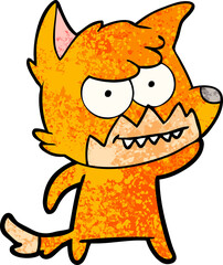 cartoon grinning fox