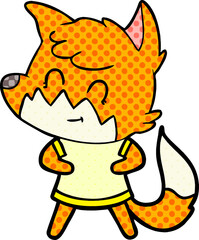 cartoon happy fox
