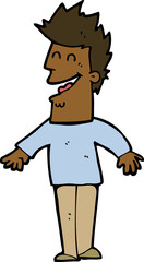 cartoon happy man