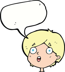 Obraz premium cartoon amazed expression with speech bubble