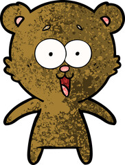 laughing teddy  bear cartoon