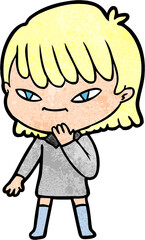 cartoon woman