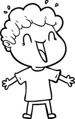cartoon happy man