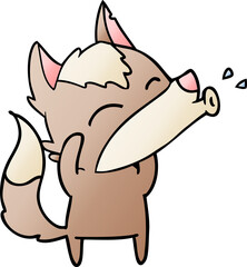 howling wolf cartoon