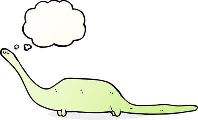 cartoon dinosaur with thought bubble