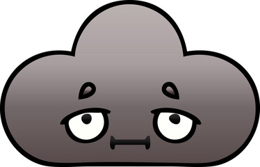 gradient shaded cartoon of a storm cloud