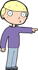 cartoon man pointing