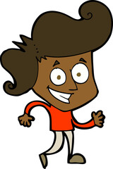 cartoon grinning man