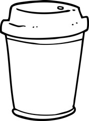 cartoon takeout coffee cup