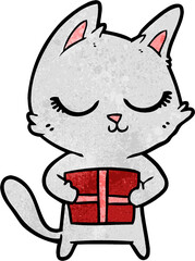 Obraz premium calm cartoon cat