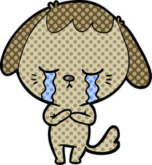 cartoon crying dog