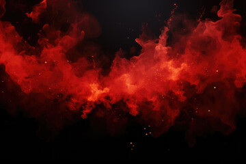 Mesmerizing image capturing swirling flames and billowing smoke against dark background. Perfect for depicting intense heat, power, and dramatic scenes. - obrazy, fototapety, plakaty