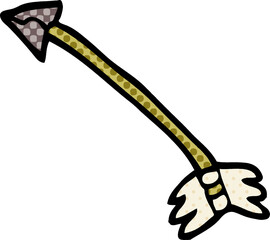 cartoon doodle primitive arrow