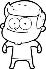cartoon happy man
