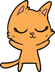 calm cartoon cat