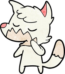friendly cartoon fox