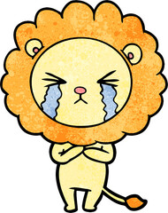 cartoon crying lion