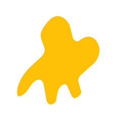yellow cheese liquid splash vector element