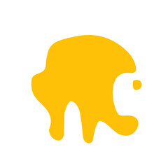 yellow cheese liquid splash vector element