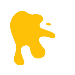 yellow cheese liquid splash vector element