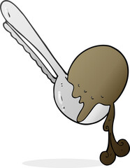 freehand drawn cartoon scoop of ice cream