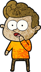 cartoon staring man