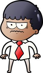 cartoon annoyed man