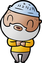 cartoon bearded man