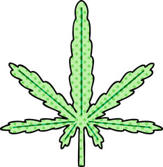 comic book style quirky cartoon marijuana