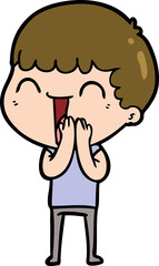 cartoon happy man