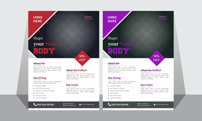Professional Fitness Flyer Design Template