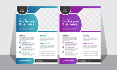 Professional creative business flyer design template