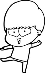 cartoon happy boy