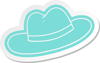 cartoon sticker of a hat