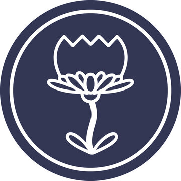 recommend clip art: lotus flower circular icon symbol