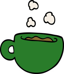 cartoon doodle cup of tea