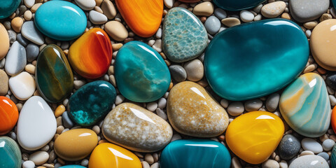 colorful pebbles stones background