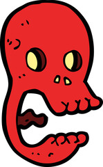 funny cartoon skull