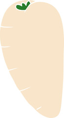 cartoon doodle root vegetable