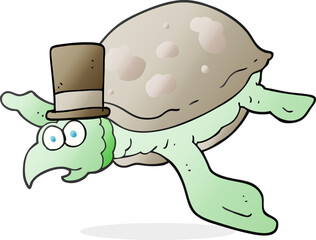 freehand drawn cartoon turtle