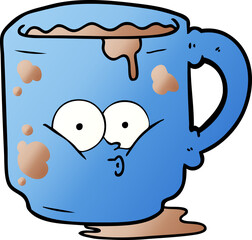 cartoon dirty office mug