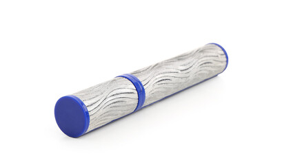 Modern mascara on white background