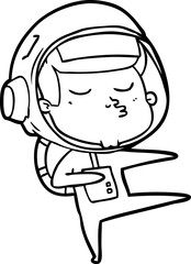 Obraz premium cartoon confident astronaut