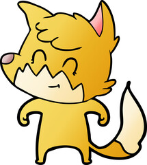 cartoon friendly fox