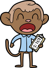 shouting cartoon monkey