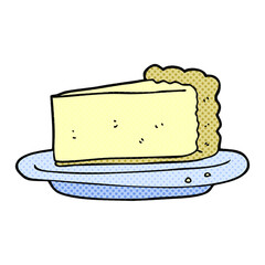 freehand drawn cartoon cheesecake